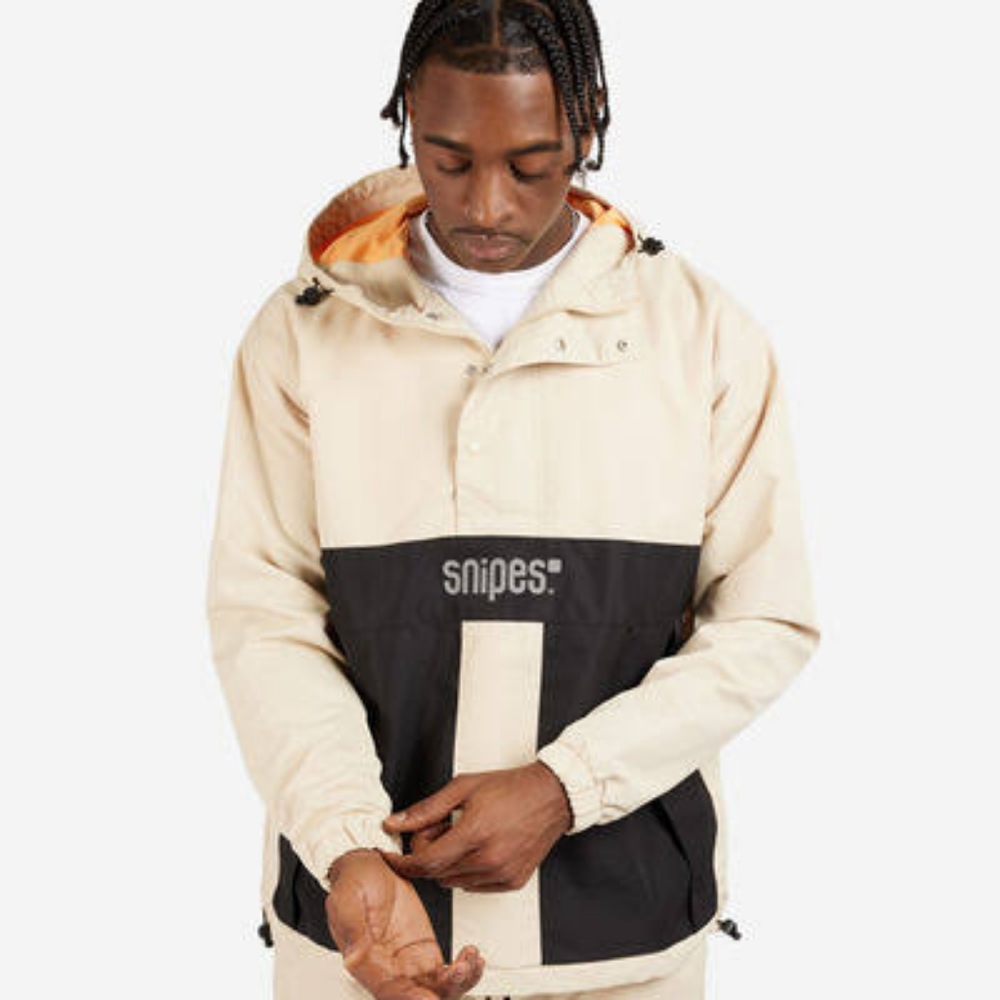 NEW! SNIPES Men's Colorblock Windbreaker in Beige